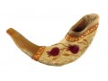 Pomegranate Hand Painted Light Ram's Horn Shofar