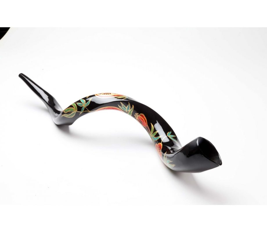Pomegranate Hand Painted Yemenite Shofar