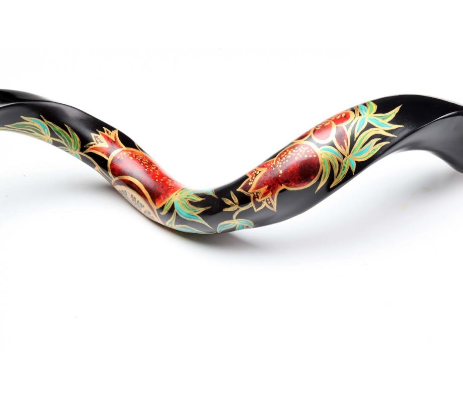 Pomegranate Hand Painted Yemenite Shofar