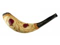 Pomegranate Painted Ram's Horn Shofar - Dark