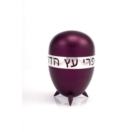 Prestigious Gleaming Anodized Aluminum Etrog Holder - Agayof