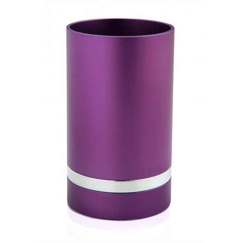 Purple Anodized Aluminum Kiddush Cup by Benny Dabbah