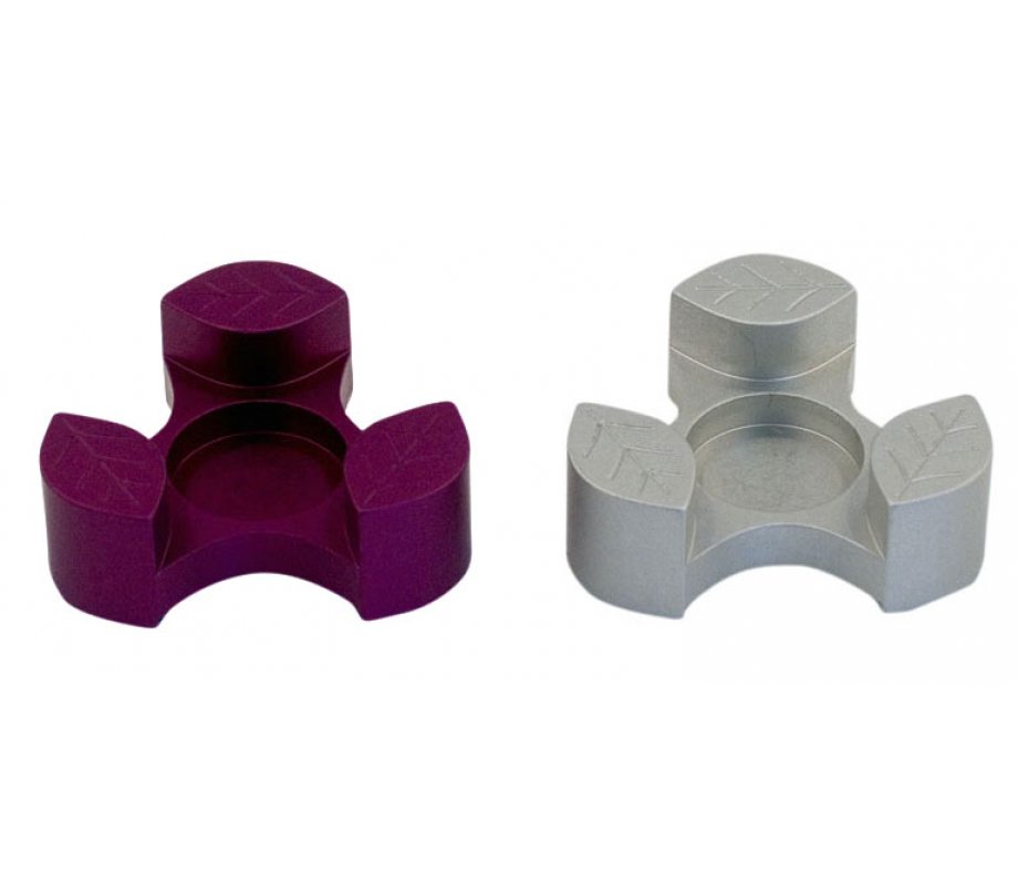 Purple Anodized Aluminum Travel Candle Holders, Leaf Collection - Avner Agayof