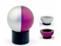 Purple Travelling Aluminum Shabbat Candlesticks Ball Series by Agayof