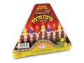 Ready to Light Chanukah Menorah Set, Pre filled With Gel Oil - Colorful Medium