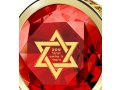 Red Shema Star of David Goldfilled Pendant By Nano Jewelry
