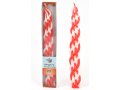 Red and White Handmade Braided Beeswax Havdalah Candle