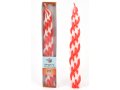 Red and White Handmade Braided Paraffin Wax Havdalah Candle