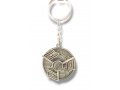 Revolving Flags of Israel on Spinner Key Chain - Travelers Prayer Words on Reverse