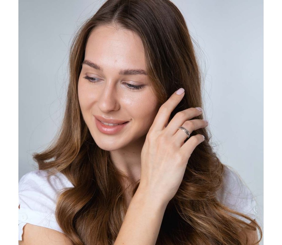Ring of Sterling Silver, Ani Ledodi Words Cutout in Hebrew  English Inside