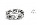 Ring with Engraved Shema Yisrael Prayer in Hebrew - 925 Sterling Silver