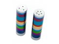 Salt and Pepper Shakers, Anodized Aluminum with Colorful Rings - Yair Emanuel