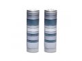 Salt and Pepper Shakers, Anodized Aluminum with Gray Rings - Yair Emanuel