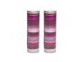 Salt and Pepper Shakers, Anodized Aluminum with Shades of Maroon Rings - Yair Emanuel