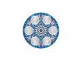 Seder Plate, Mandala Design with Glass Bowls - Blue and Orange - Dorit Judaica