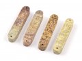 Set of Four Jerusalem Stone Mezuzah Cases with Elongated Shin - 4.7 Length