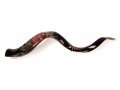 Seven Species on Dark Hand Painted Yemenite Shofar