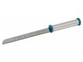 Shabbat Challah Knife with Spiral Handle Design, Silver & Turquoise - Dorit Judaica