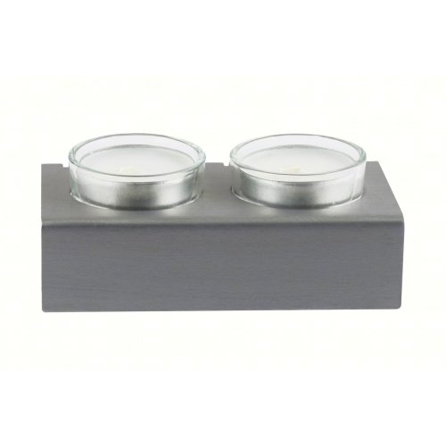 Shabbat Shalom Candlesticks Table Design, Gray - Adi Sidler