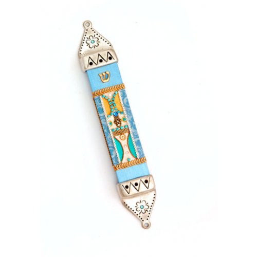 Shahaf Turquoise Color Mezuzah Case