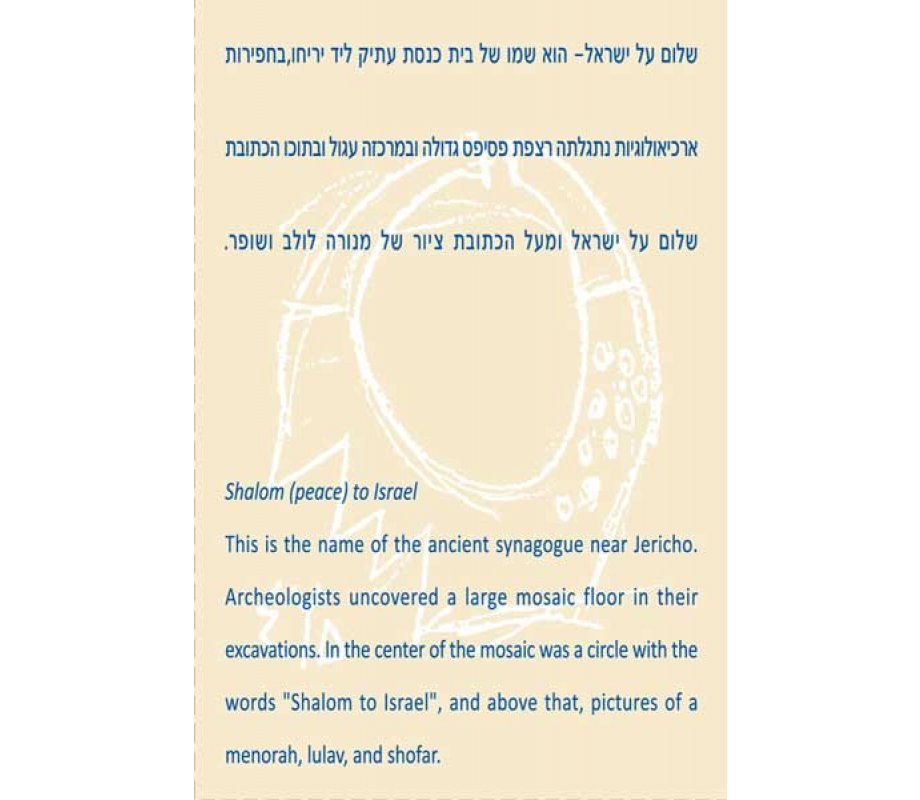 Shalom and Menorah Pomegranate Necklace - Nickel Silver by Shraga Landesman