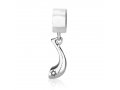 Shofar Bracelet Charm with Star of David Decoration - Sterling Silver