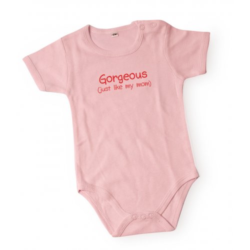 Short Sleeve baby Onesie Gorgeous just like Mom - Barbara Shaw