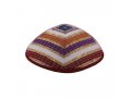 Silk-Cotton Tallit Set in Multicolor Stripes - Yair Emanuel