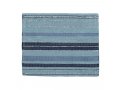 Silk-Cotton Tallit Set with Blue Stripes on Light Blue Background and Blessing on Atara