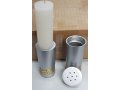 Silver Aluminum Havdalah Set with Gold Jerusalem Band - Yair Emanuel