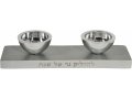 Silver Aluminum Two-In-One Hanukkah Menorah & Shabbat Lights - Yair Emanuel