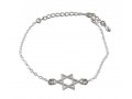 Silver Bracelet with Star of David Ornament - AJDesign