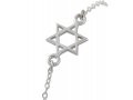 Silver Bracelet with Star of David Ornament - AJDesign