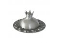 Silver Gray Anodized Aluminum Honey Dish with Pomegranate Cover - Yair Emanuel