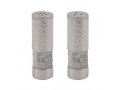 Silver Hammered Aluminum Salt and Pepper Set with Jerusalem Band - Yair Emanuel