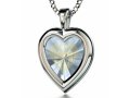 Silver I Love You Framed Heart Swarovski Necklace by Nano