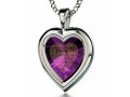 Silver I Love You Framed Heart Swarovski Necklace by Nano