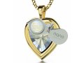 Silver I Love You Framed HeartSwarovski Necklace by Nano