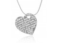 Silver I Love You Pendant by Golan Studio - English-Hebrew