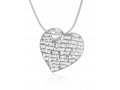 Silver I Love You Pendant by Golan Studio - English-Hebrew