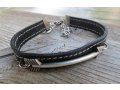 Silver Plated Arrow Leather Men's Bracelet by Gal Cohen