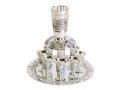 Silver Plated Wine Fountain and 8 Small Cups - Citadel of David