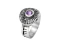 Silver Ring with Ani Ledoi in Hebrew, Choice of Amethyst or Topaz Stone - Ha'ari