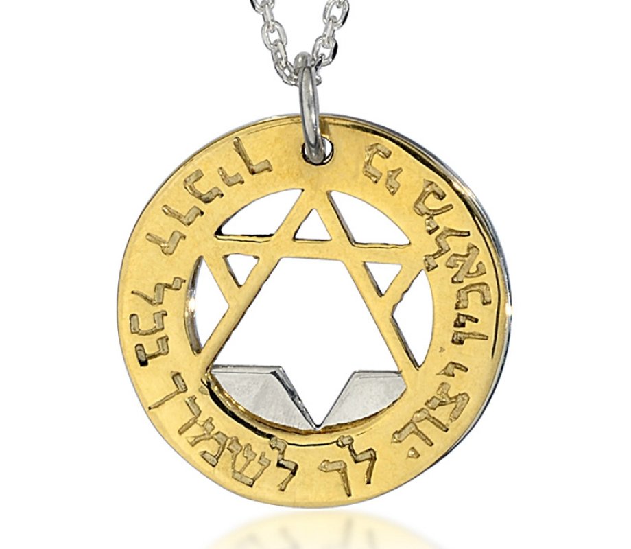 Silver-Gold Angels Protection Necklace