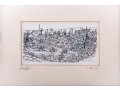 Sketch Print of Mount Zion, Jerusalem Walls and Tower of David - YehuditsArt