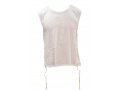 Sleeveless Undershirt with Tzitzit Attached Adult Size - White