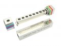 Sliding Compact Pocket Menorah with Blessing Words, Colorful Stripes - Yair Emanuel