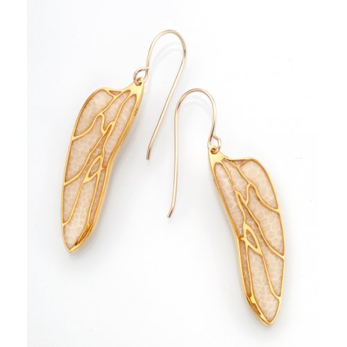 Small Dragonfly Wing Earrings by Adina Plastelina