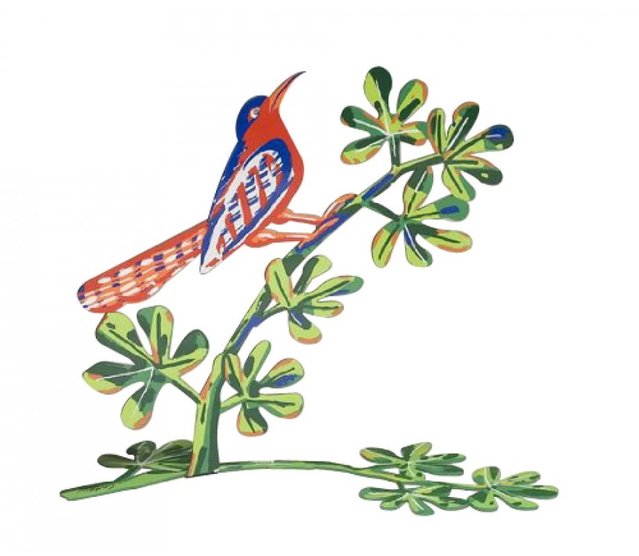 Song Bird Free standing Double Sided Steel Sculpture - David Gerstein