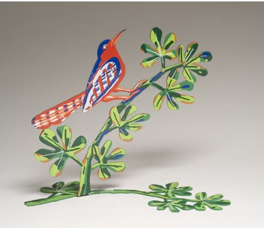 Song Bird Free standing Double Sided Steel Sculpture - David Gerstein